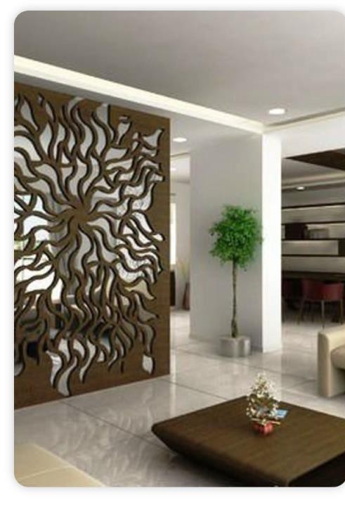 Amana World interior wood panel work